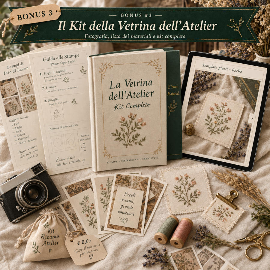 Copertina del bonus «Kit di Esposizione dell'Atelier»: fotografia, template e composizioni